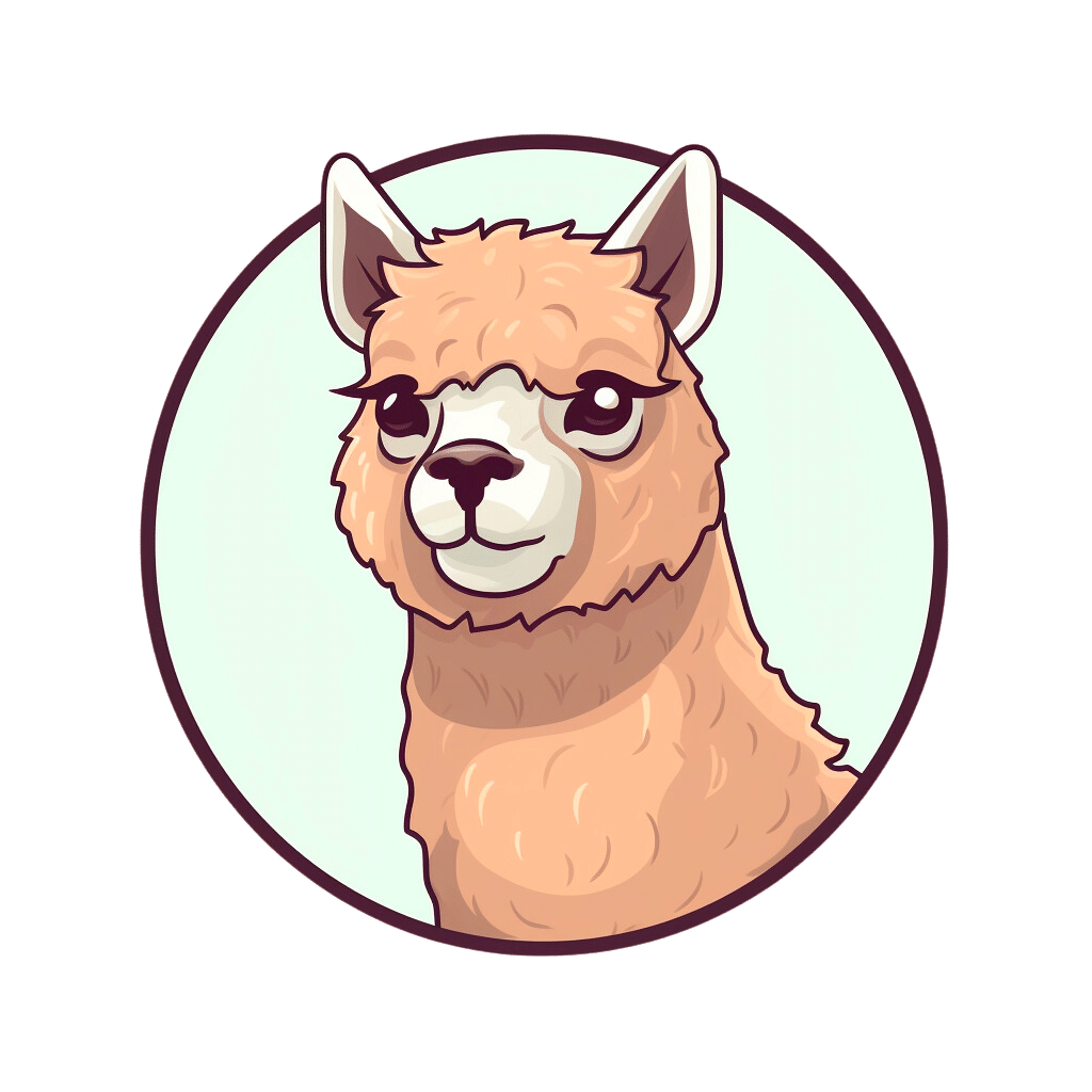 A cartoon of a lama